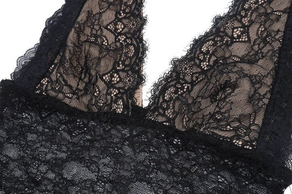 JULISSA MO Sexy Deep V-neck See Through Lace Women Vest Tops Black Sleeveless Solid Crop Top Summer Slim Elegant Streetwear 2026