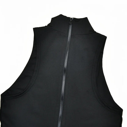 JULISSA MO Turtleneck Sexy Hollow Out Zipper Women Bodysuit Sleeveless High Stretch Bodysuit Summer Slim Elegant Beachwear 2026